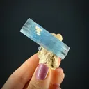 Beryl var. Aquamarine with Orthoclase, Opal-AN, and Schorl - image 2