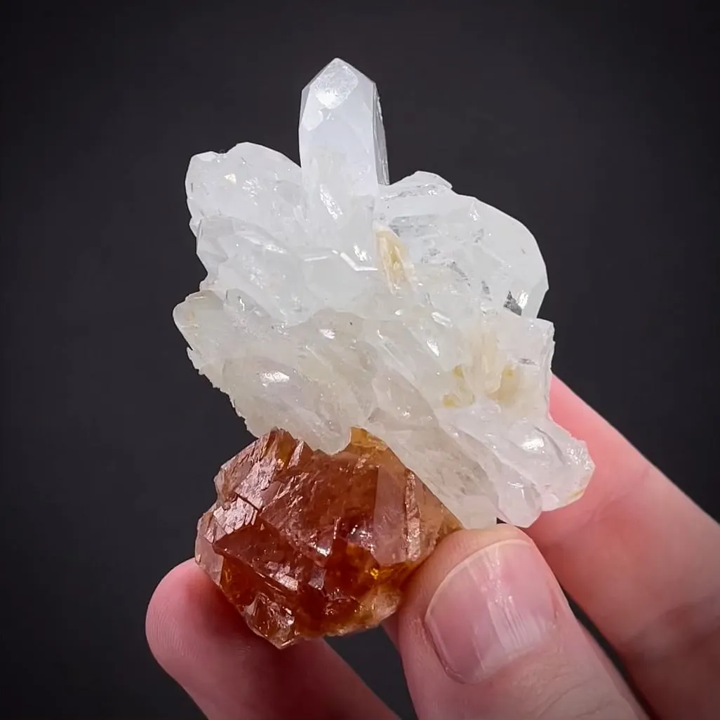 Beryl var. Aquamarine with Scheelite - image 1