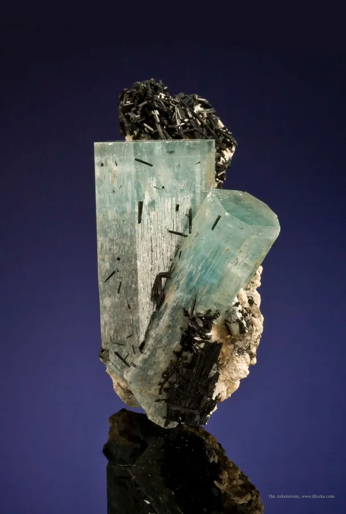 Beryl Var. Aquamarine With Schorl - image 3