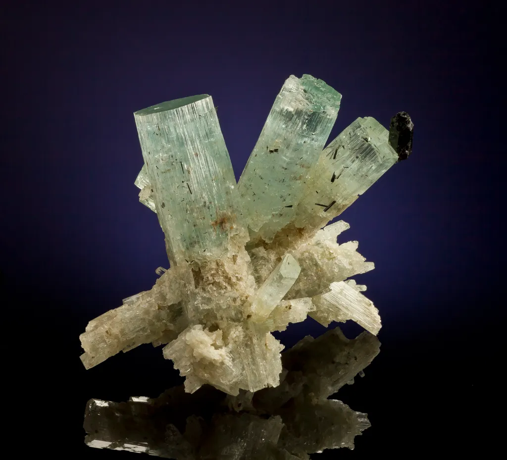 Beryl Var. Aquamarine With Schorl image