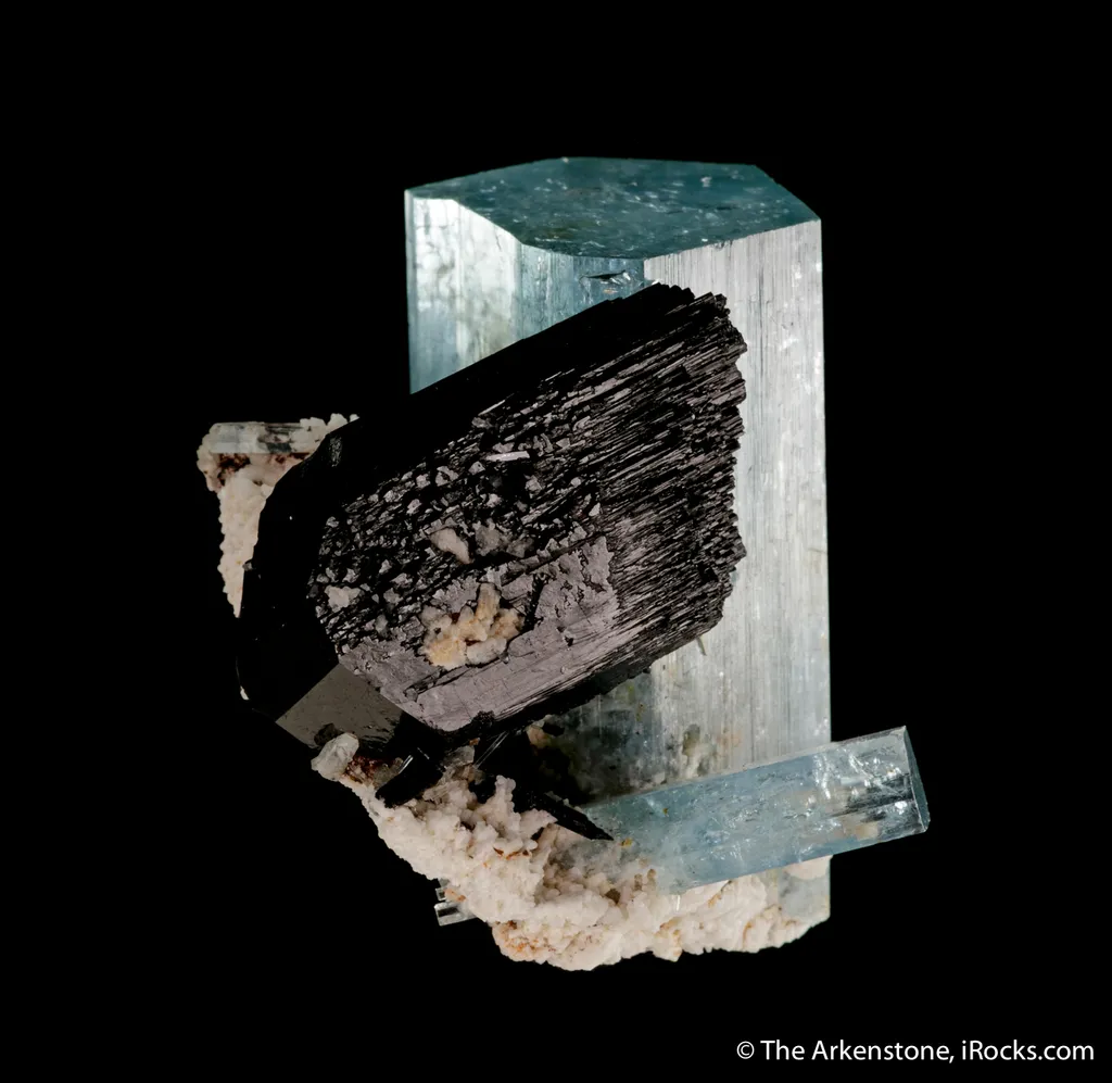 Beryl var. Aquamarine with Schorl - image 2