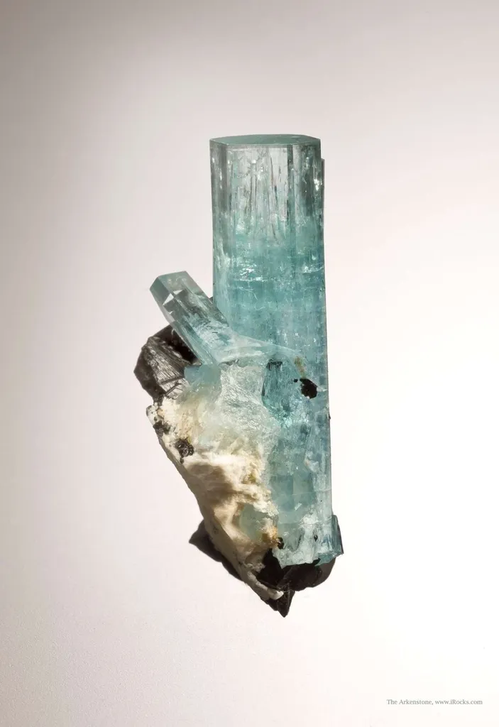 Beryl Var. Aquamarine With Schorl - image 3