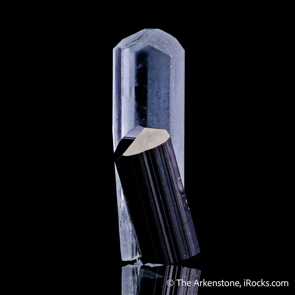 Beryl var. Aquamarine with Schorl image