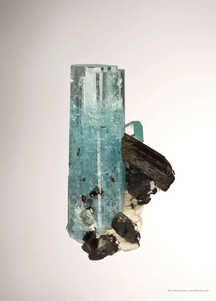 Beryl Var. Aquamarine With Schorl image
