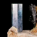 Beryl var. Aquamarine with Schorl and Feldspar - image 5
