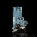 Beryl var. Aquamarine with Schorl and Microcline - image 4