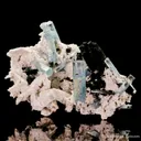 Beryl var. Aquamarine with Schorl and Microcline - image 2