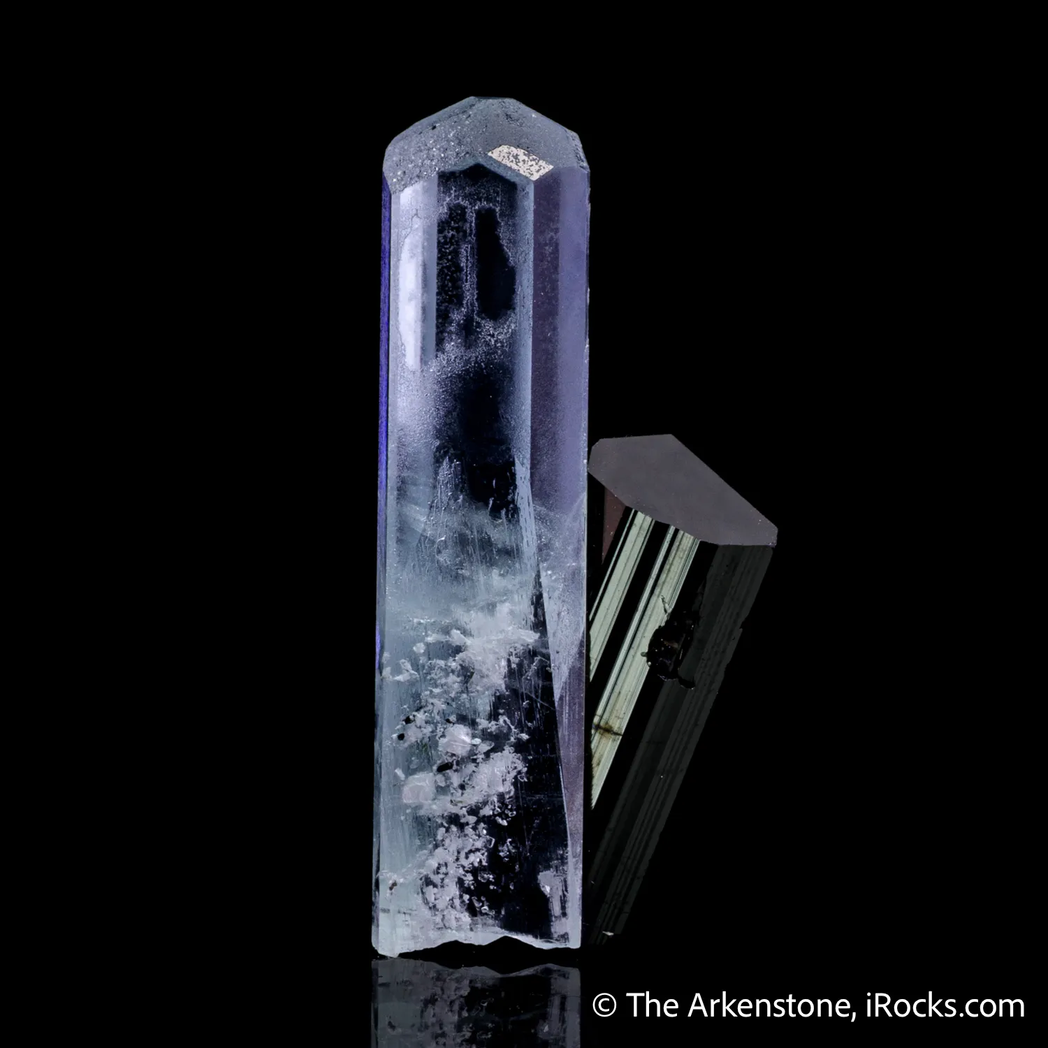 Beryl var. Aquamarine with Schorl - image 6