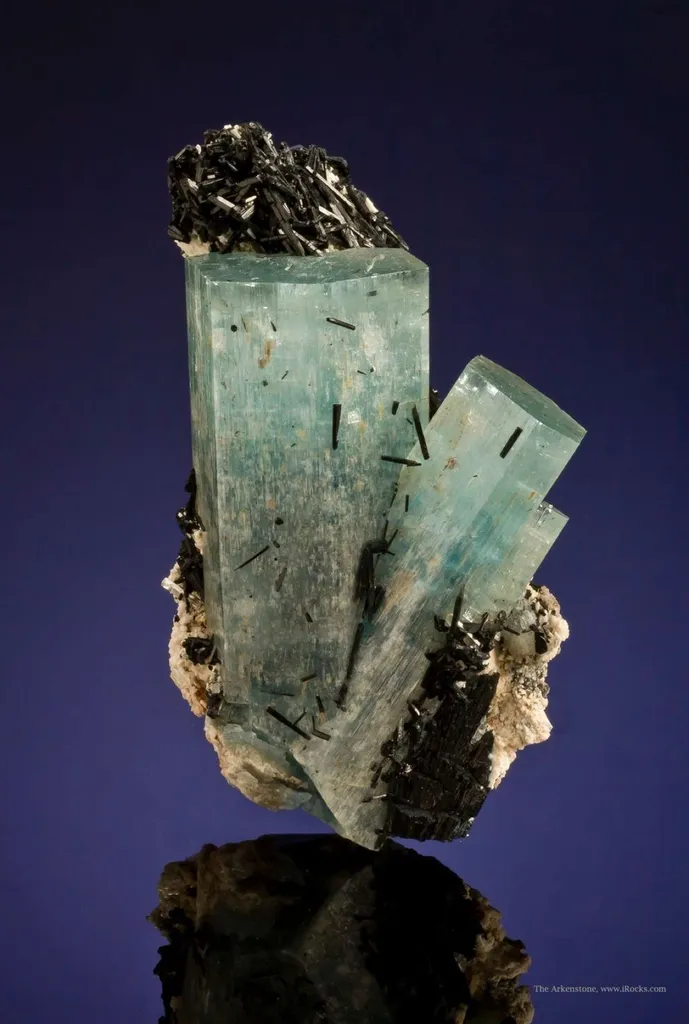 Beryl Var. Aquamarine With Schorl - image 2
