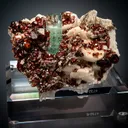 Beryl var. Aquamarine with Spessartine on Microcline and Muscovite - image 3