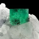 Beryl var. Emerald and Parisite-(Ce) on Calcite - image 5