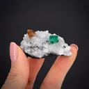 Beryl var. Emerald and Parisite-(Ce) on Calcite - image 2