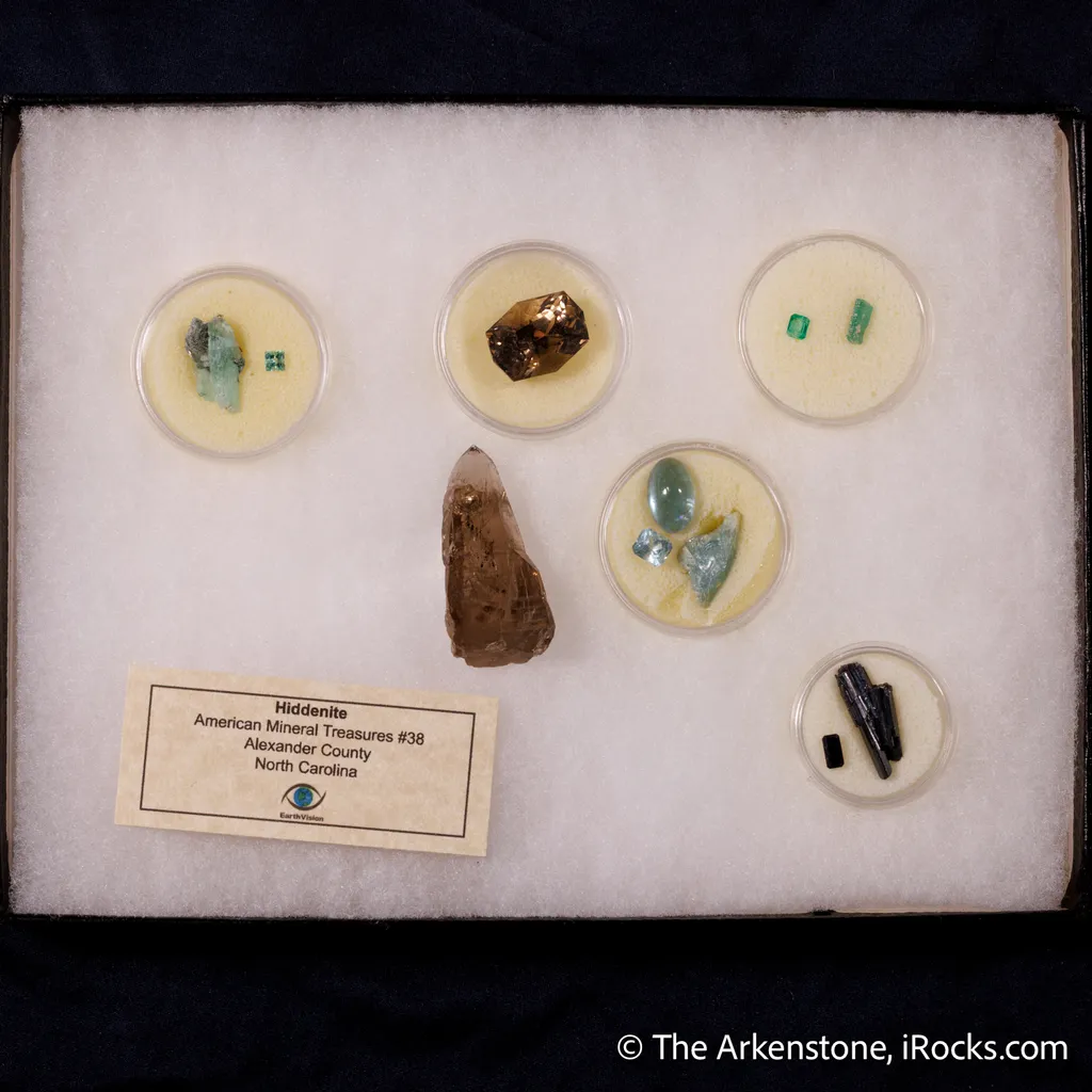 Beryl var. Emerald, Beryl var. Aquamarine, Quartz var. Smoky, Rutile (Rough & Cut set) image