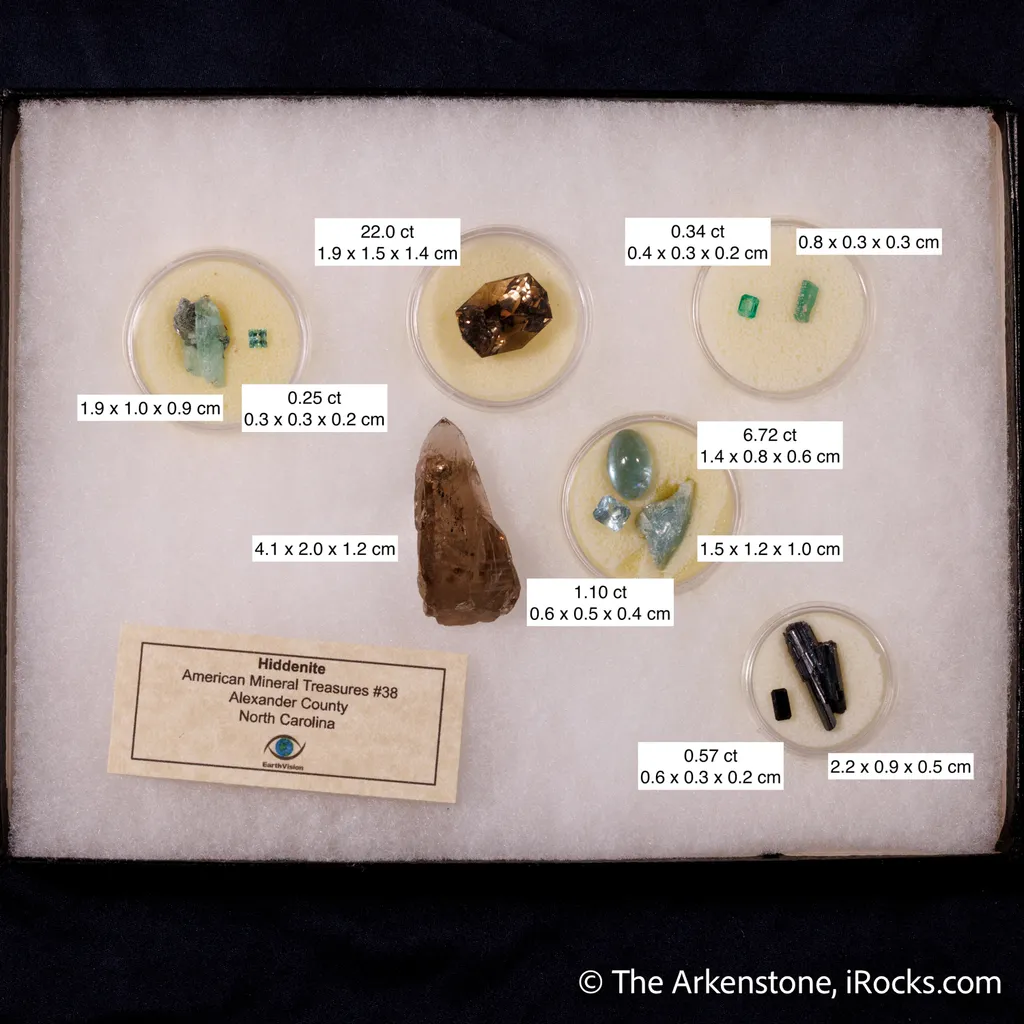 Beryl var. Emerald, Beryl var. Aquamarine, Quartz var. Smoky, Rutile (Rough & Cut set) - image 10