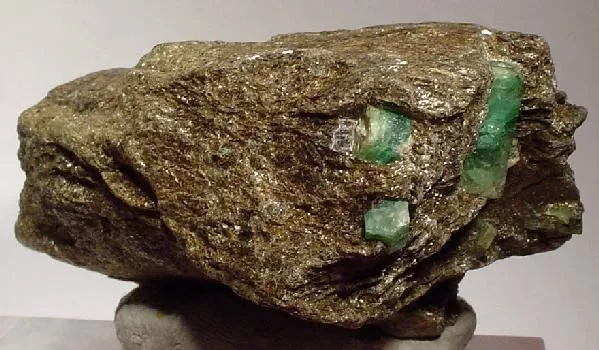 Beryl (Var: Emerald), Biotite image