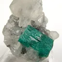Beryl (Var: Emerald), Calcite - image 1