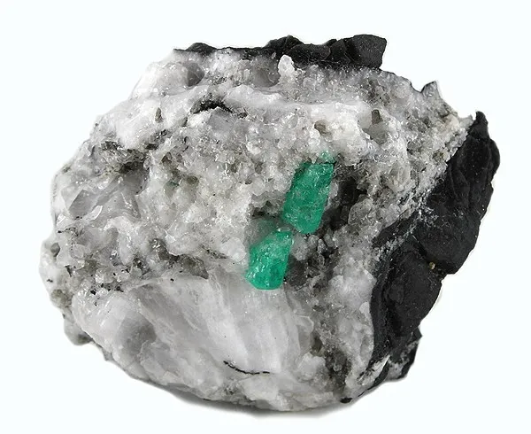 Beryl (Var: Emerald), Calcite image