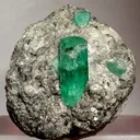 Beryl (Var: Emerald), Calcite - image 1