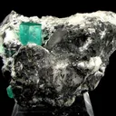 Beryl (Var: Emerald), Calcite - image 1