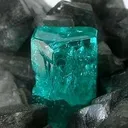 Beryl Var. Emerald on Calcite - image 2