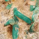 Beryl var. Emerald, on Calcite - image 4