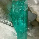Beryl Var. Emerald on Calcite - image 3