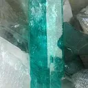 Beryl Var. Emerald on Calcite - image 2