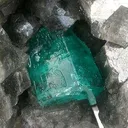Beryl Var. Emerald on Calcite - image 4
