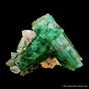 Beryl var. Emerald on Quartz - image 2