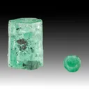 Beryl var Emerald (rough and cut) - image 1