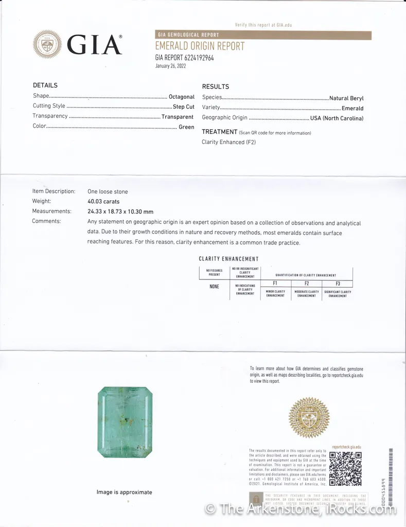 Beryl var. Emerald (Rough & Cut set) - image 4