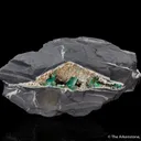 Beryl var. Emerald with Calcite - image 3