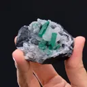 Beryl var. Emerald with Calcite - image 2