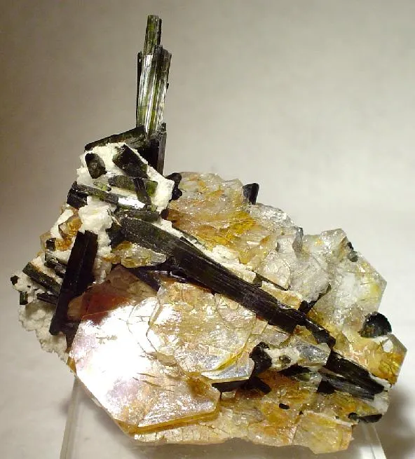 Beryl (Var: Goshenite), Elbaite, Albite image