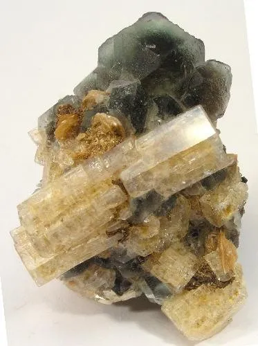Beryl (Var: Goshenite), Fluorite image