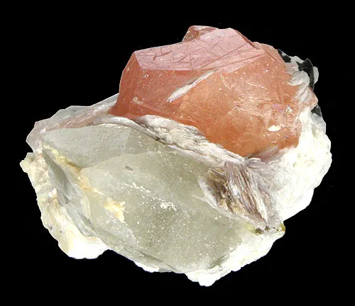 Beryl (Var: Morganite), Albite, Quartz, Schorl, Muscovite image