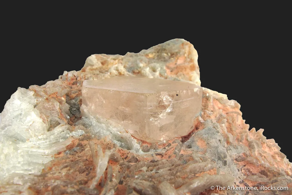 Beryl var. Morganite in Albite and Quartz - image 4