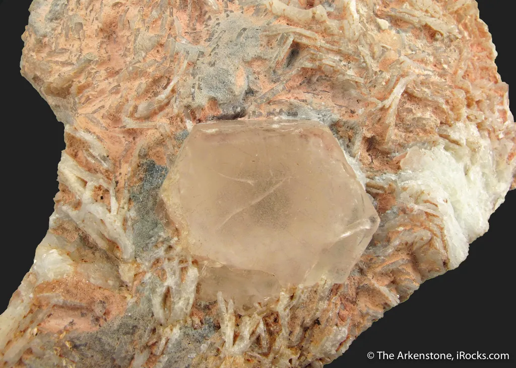 Beryl var. Morganite in Albite and Quartz - image 3