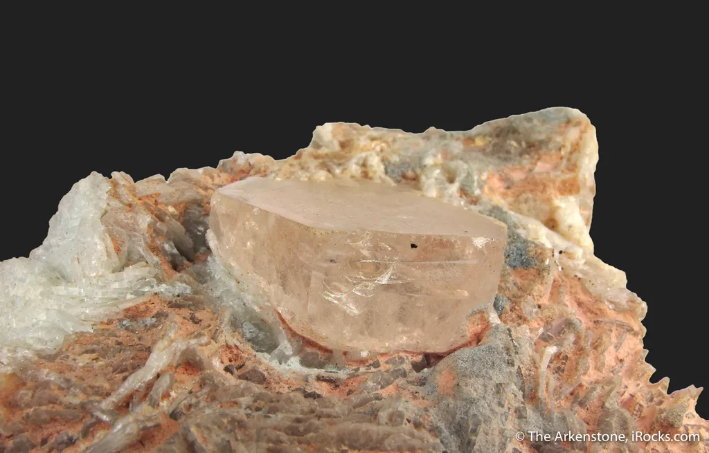 Beryl var. Morganite in Albite and Quartz image