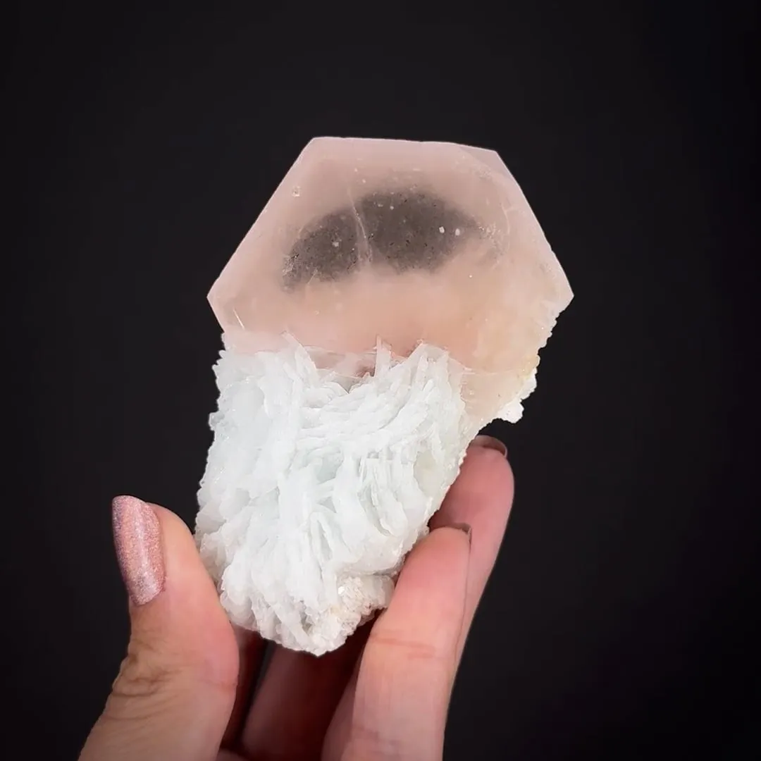 Beryl var. Morganite in Cleavelandite - image 1