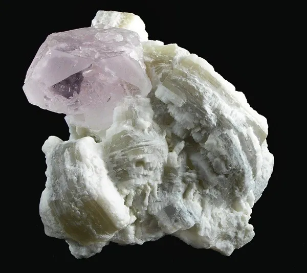 Beryl (Var: Morganite), Lepidolite, Albite (Var: Cleavelandite) image