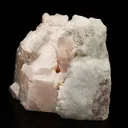 Beryl var. Morganite on Albite var. Cleavelandite and Quartz - image 4