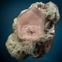 Beryl var. Morganite (restored) on Albite var. Cleavelandite - image 1