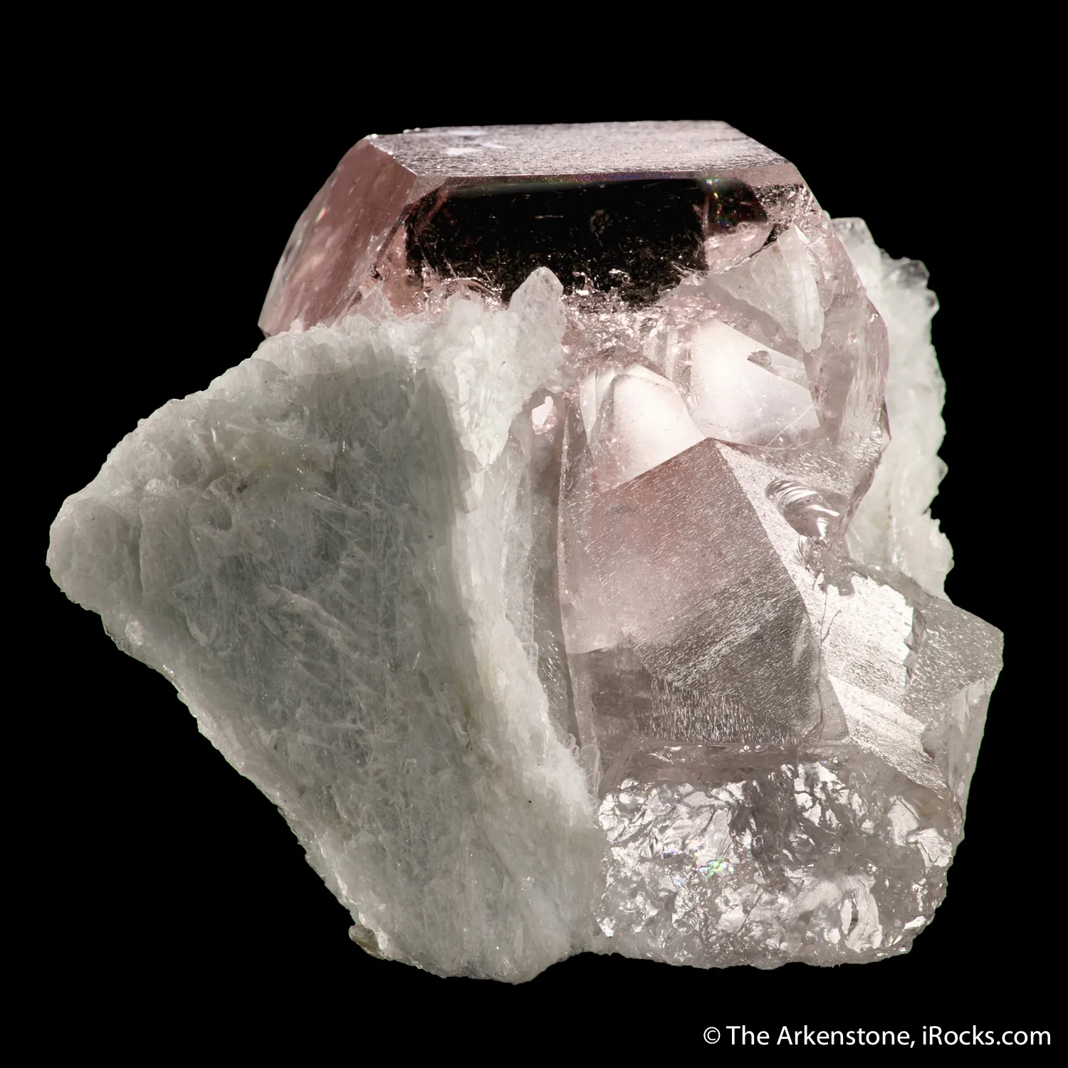 Beryl var. Morganite with Albite - image 4