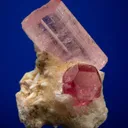 Beryl var. Morganite with Elbaite (repaired) - image 1