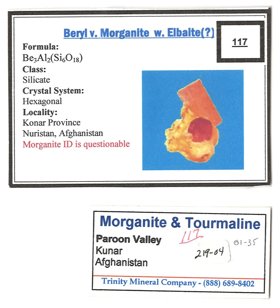 Beryl var. Morganite with Elbaite (repaired) - image 6