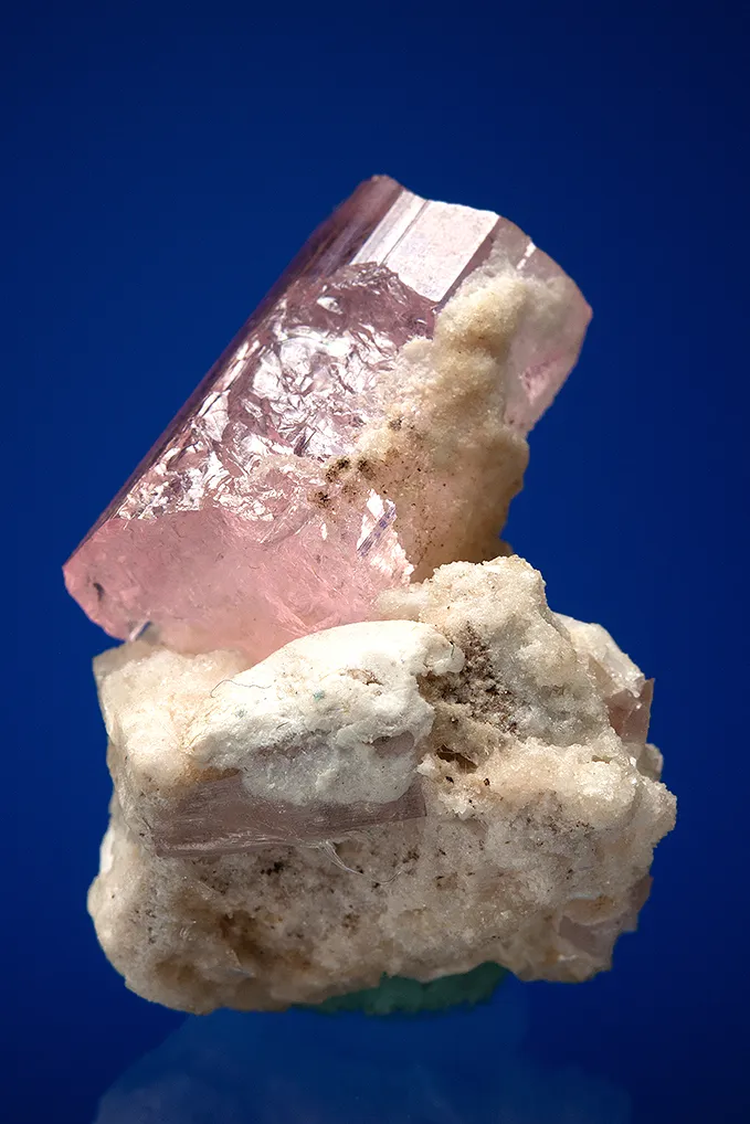 Beryl var. Morganite with Elbaite (repaired) - image 2