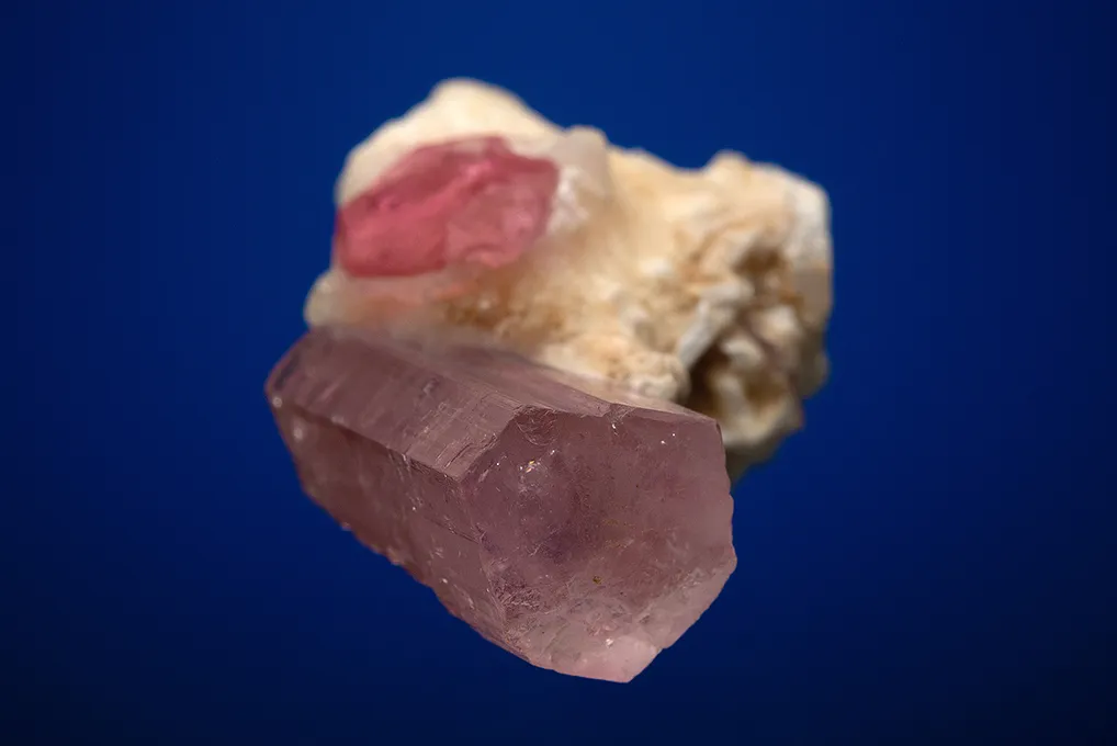 Beryl var. Morganite with Elbaite (repaired) - image 5