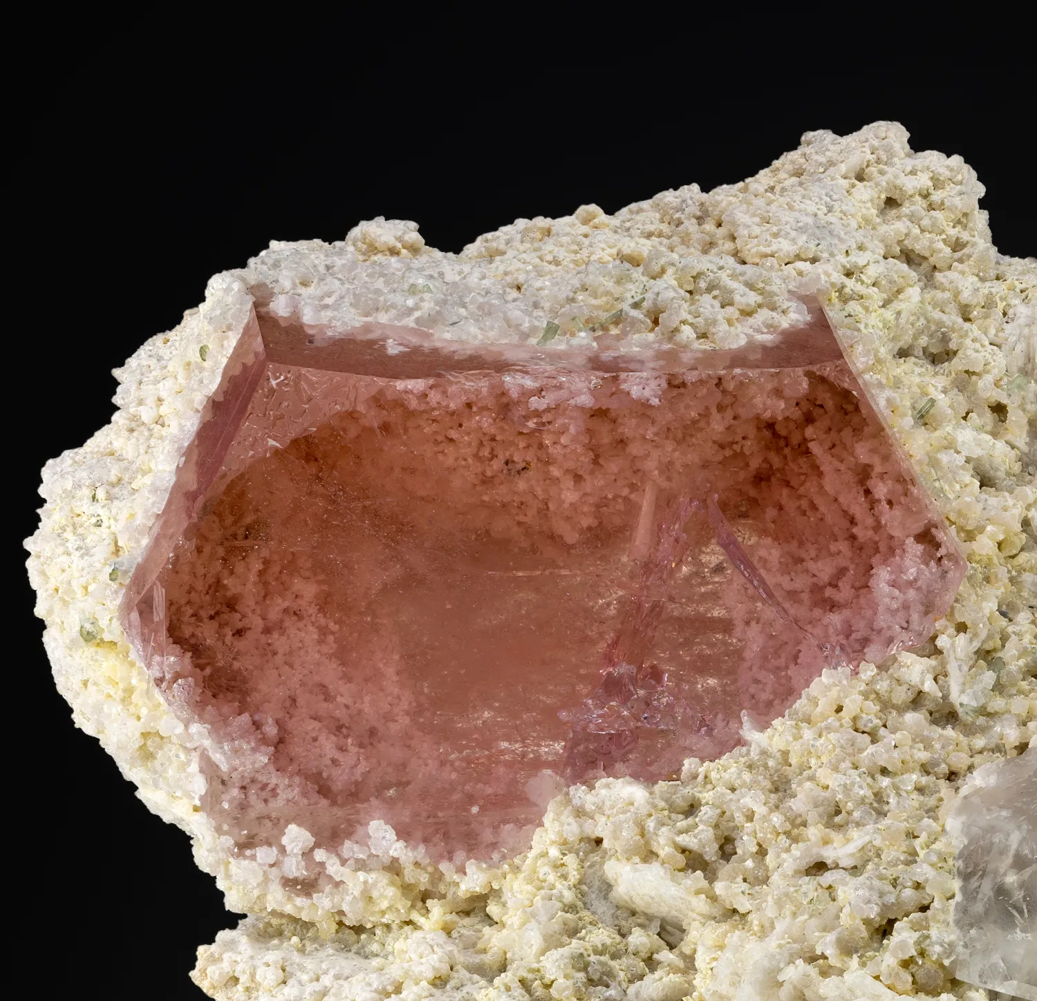 Beryl var. Morganite with Quartz and Albite - image 3
