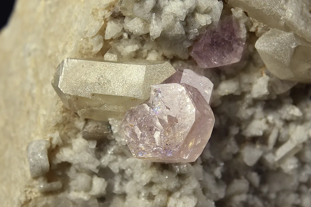 Beryl var. Morganite with Quartz and Albite on Microcline - image 2
